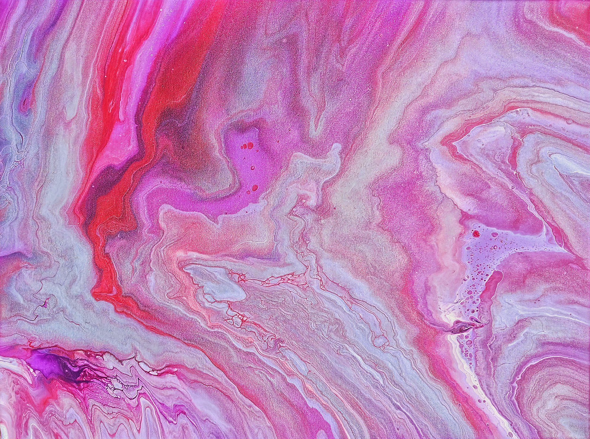 Venus (2023), Fluid acrylic on canvas, 30 × 90 cm, original abstract painting by Alissha Davis
