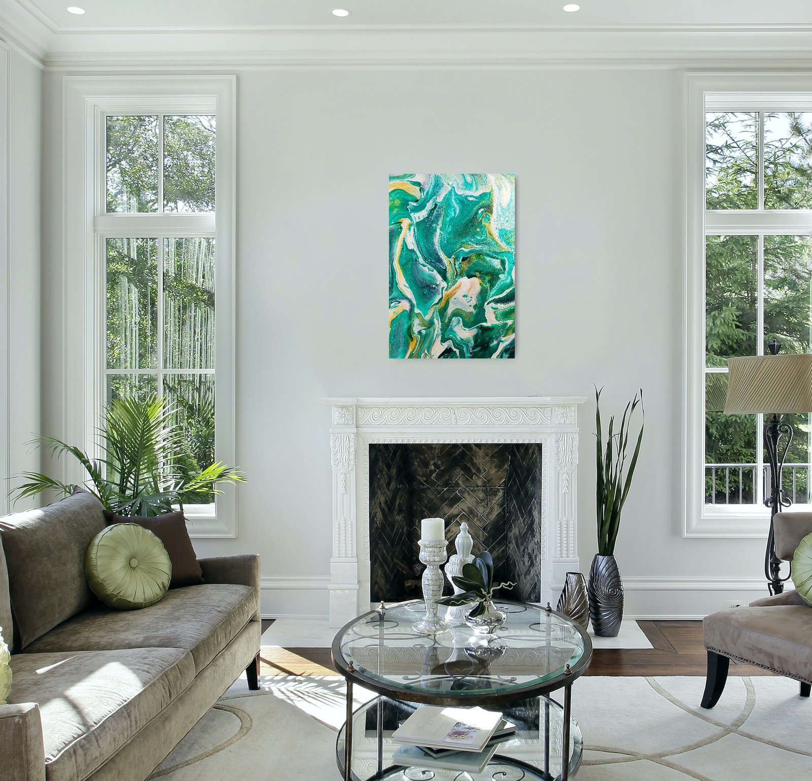 Emerald Pools by Alissha Davis shown in an interior setting, view 4
